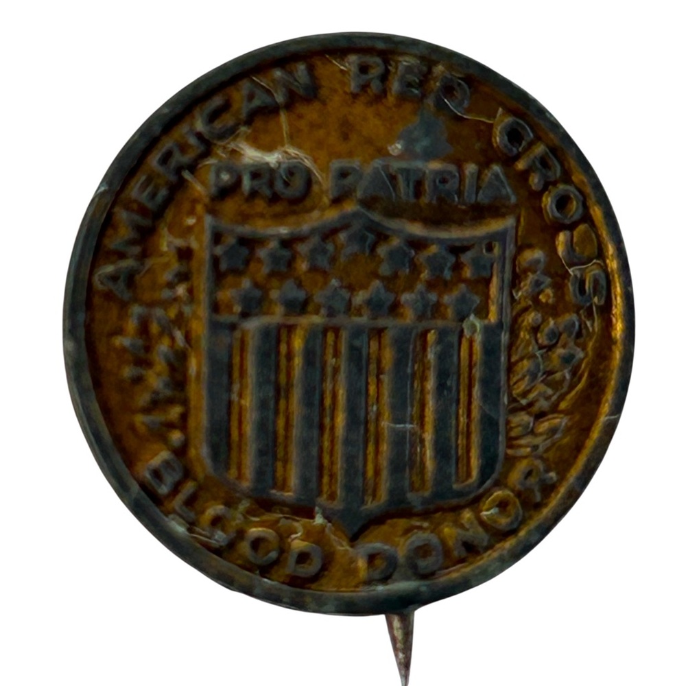 Antique American Red Cross WWI Pro Patria Blood Donor Pin Circa 1918 by AE